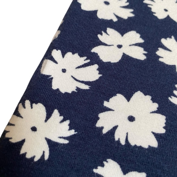 J.Crew Factory Everyday Cropped Leggings Size Small Navy Daisy Print NWOT - Picture 4 of 8